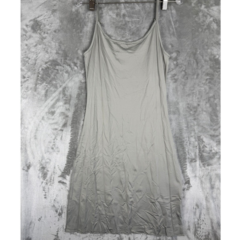 YAYA Collection Holland Grey Slip Dress Womens Small Adjustableโ Straps Stretch